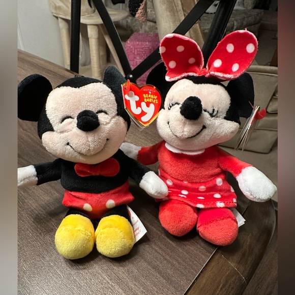 NWT Ty Mickey & Minnie Mouse clips - Picture 1 of 3